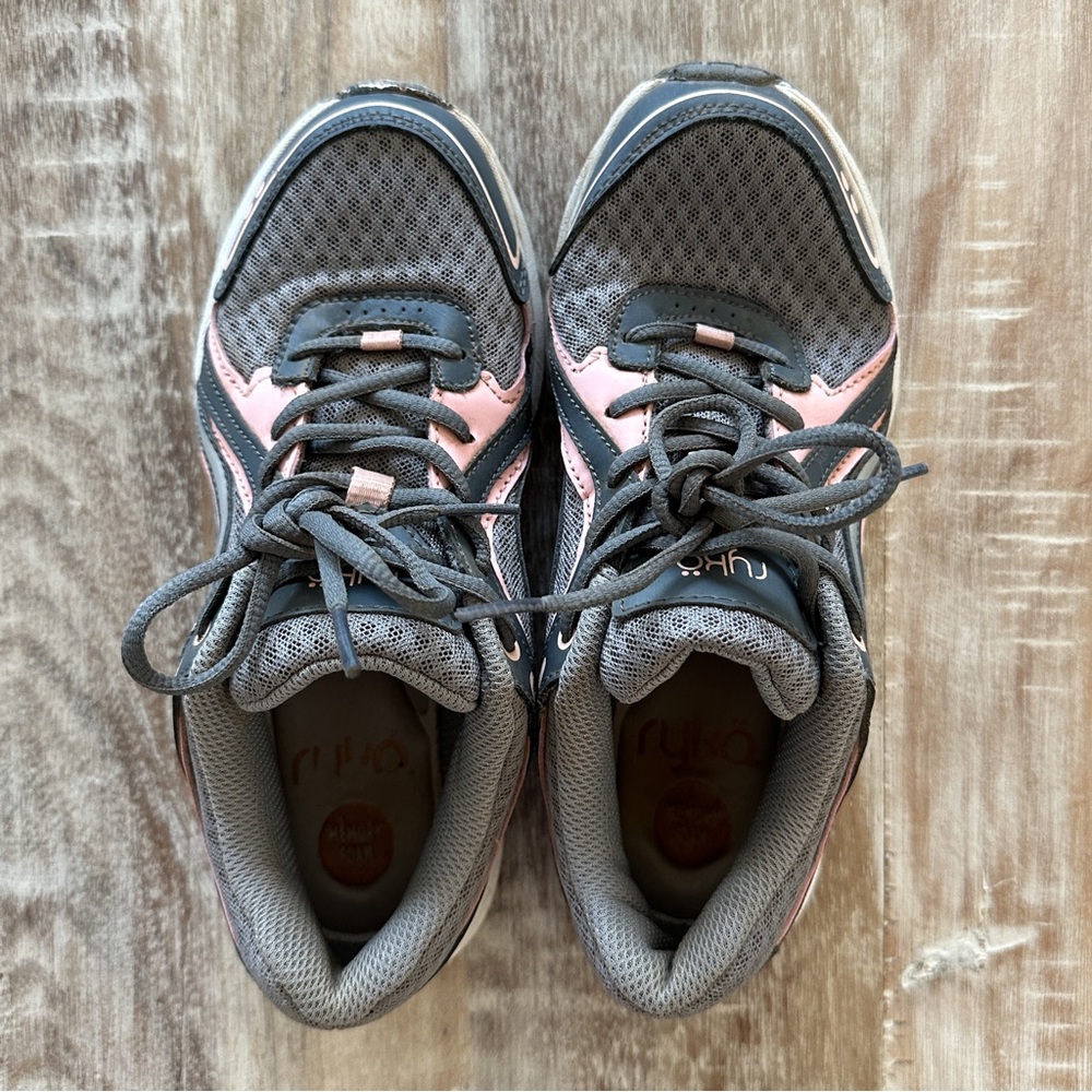 Ryka Size 5 Pink And Gray Sky Walk Walking Shoe Sneakers
